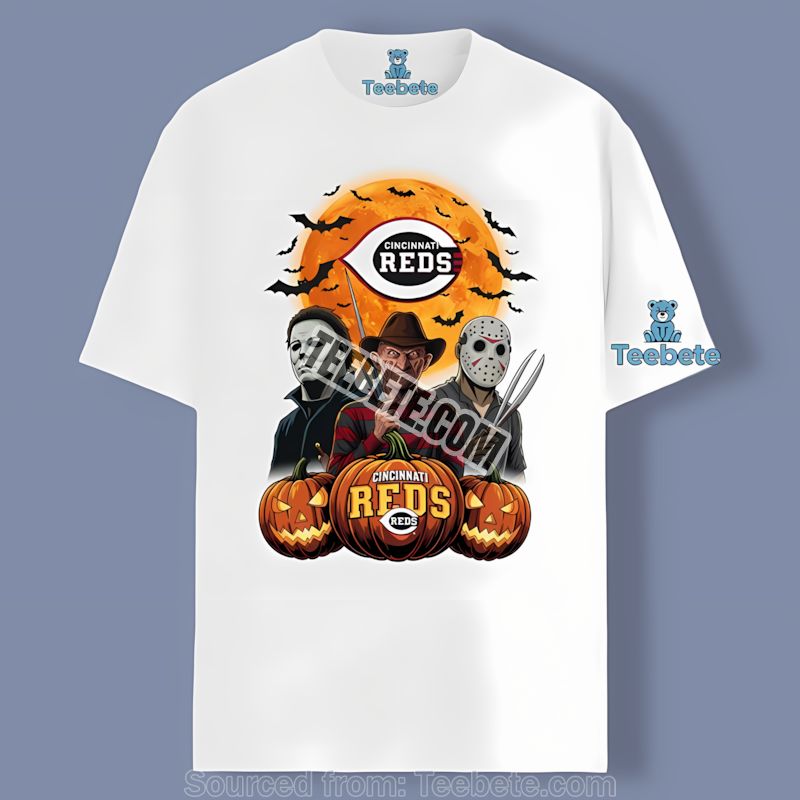 Cincinnati Reds Halloween Jason Voorhees Michael Myers Freddy Krueger Color Shirt
