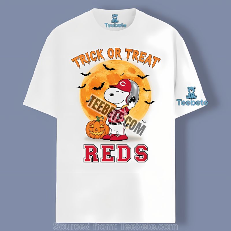 Cincinnati Reds Halloween Snoopy Trick Or Treat Sports Shirt