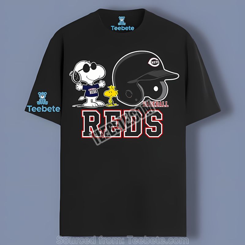 Cincinnati Reds Helmet Vs Snoopy And Woodstock Unisex Shirt