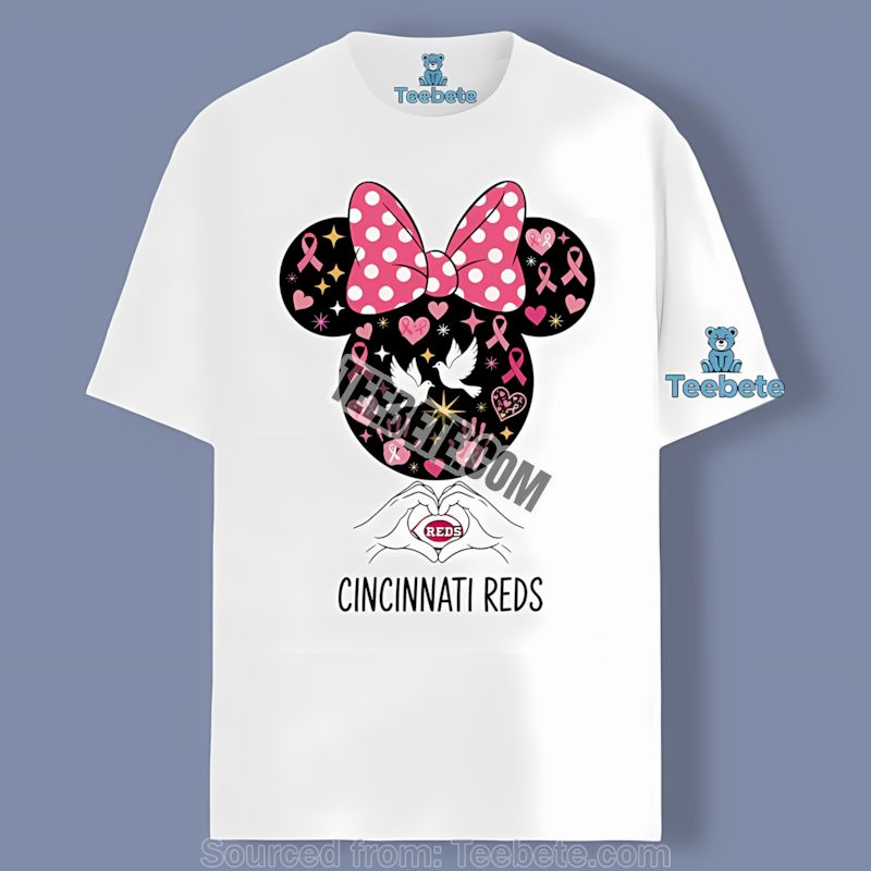 Cincinnati Reds Minnie Mouse Breast Cancer Awareness Sports Shirt