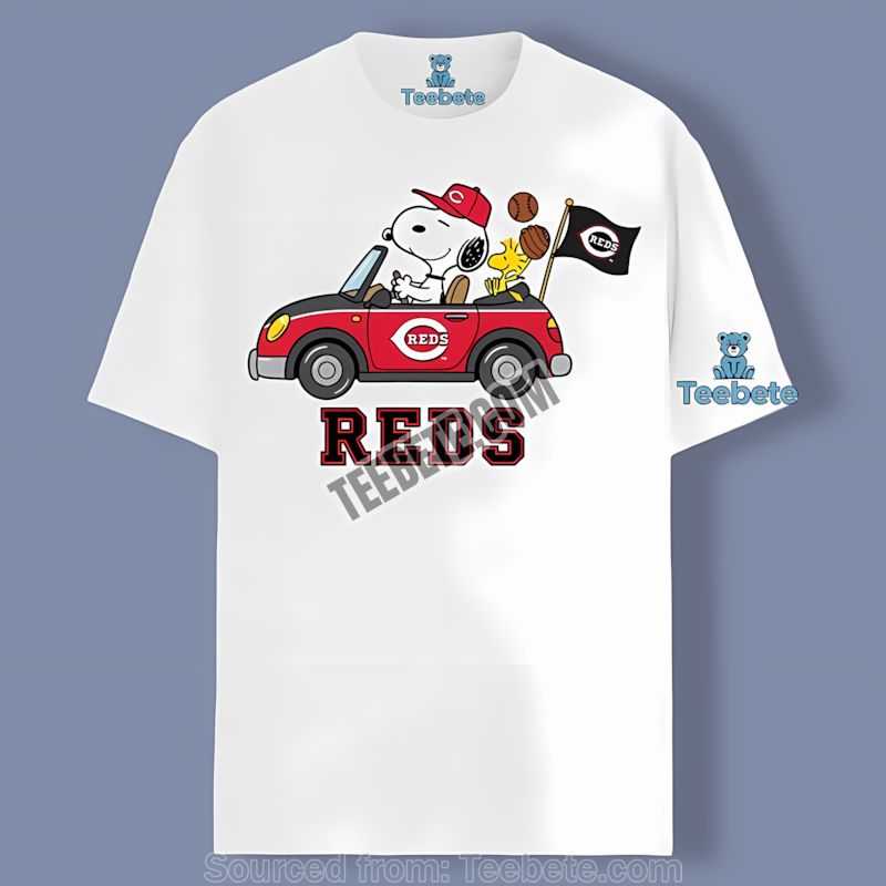 Cincinnati Reds Snoopy Driving Car Classic Shirt