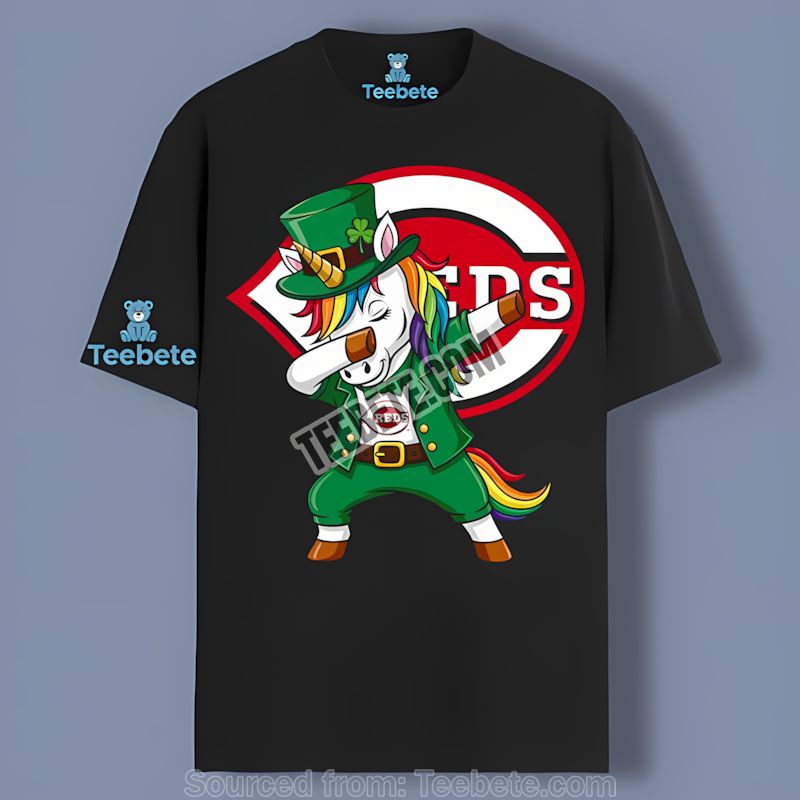 Cincinnati Reds St Patricks Day Vs Dabbing Unicorn Color Shirt
