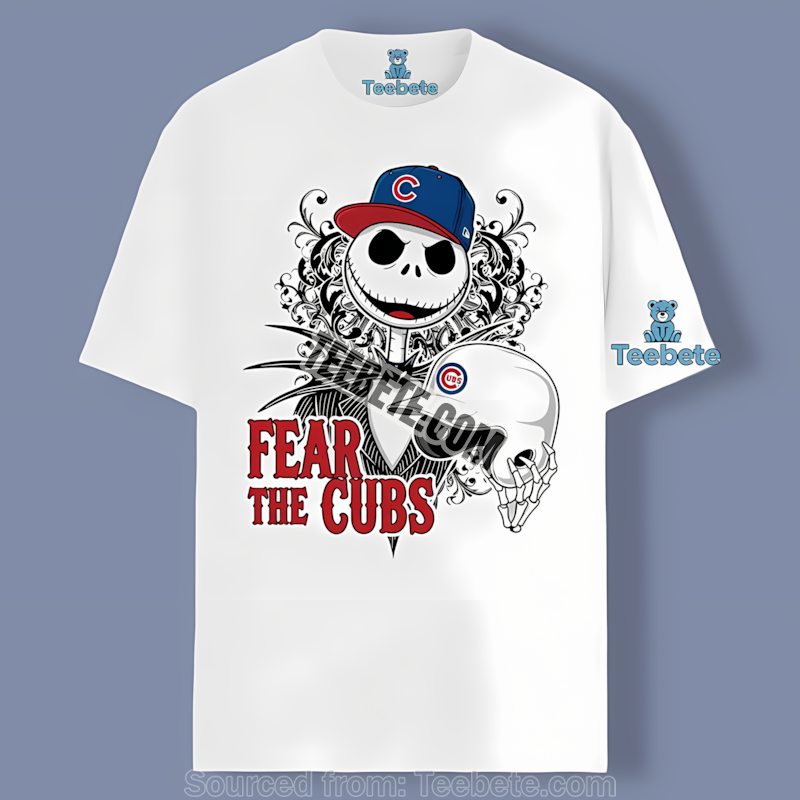 Fear The Chicago Cubs Jack Skellington Vintage Shirt