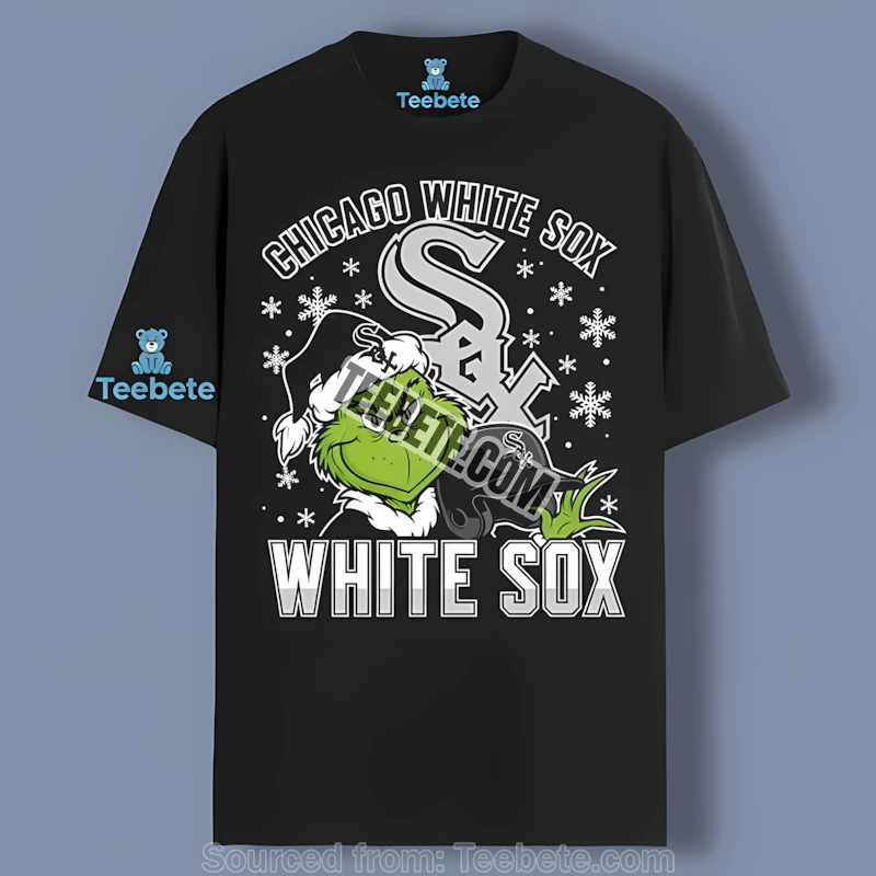 Grinch Holding Chicago White Sox Helmet Cotton Shirt