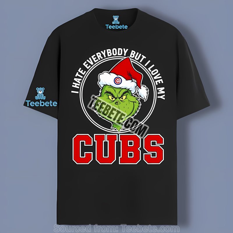 Grinch I Hate Everyone But Love My Cubs Classic Shirt