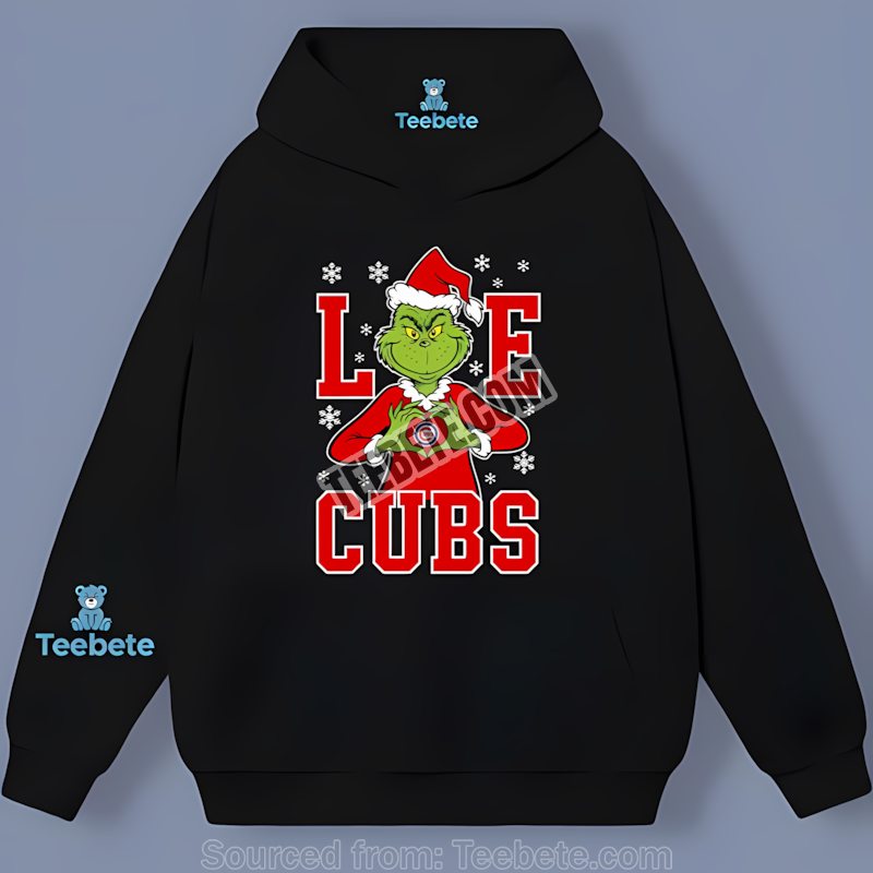 Grinch Love Chicago Cubs Christmas Hoodie In Color Grinch Love Chicago Cubs Christmas Hoodie In Color