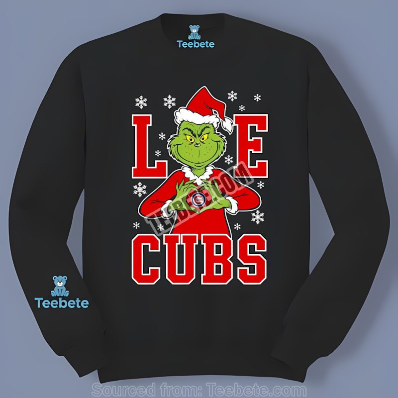 Grinch Love Chicago Cubs Christmas Long Sleeve In Color Grinch Love Chicago Cubs Christmas Long Sleeve In Color