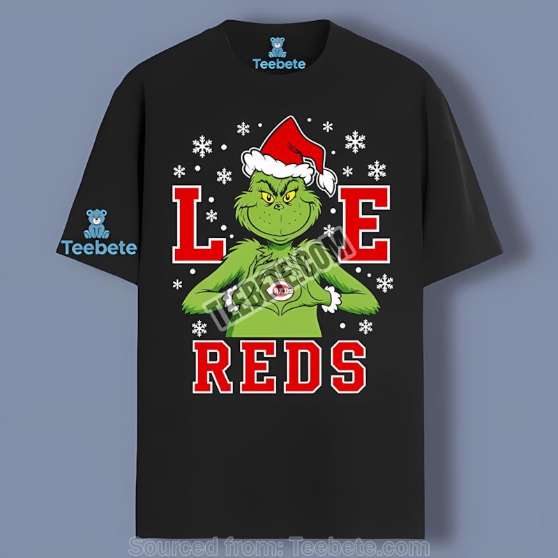 Grinch Love Cincinnati Reds Christmas Sports Shirt