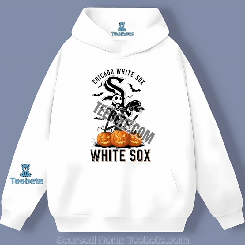 Jack Skellington Chicago White Sox Halloween Pumpkin Classic Hoodie Jack Skellington Chicago White Sox Halloween Pumpkin Classic Hoodie
