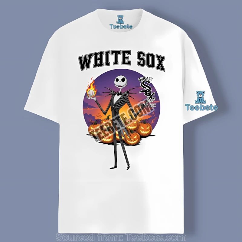 Jack Skellington Chicago White Sox Halloween Retro Shirt