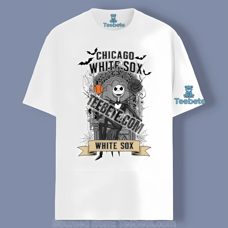 Jack Skellington Chicago White Sox Throne Retro Shirt