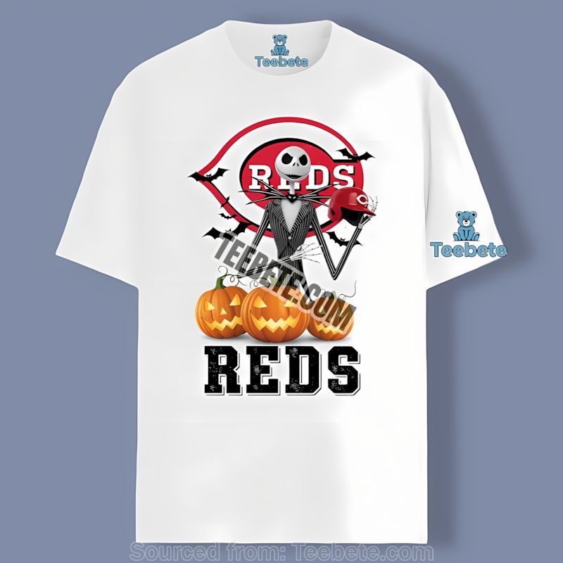 Jack Skellington Cincinnati Reds Halloween Pumpkin Sports Shirt
