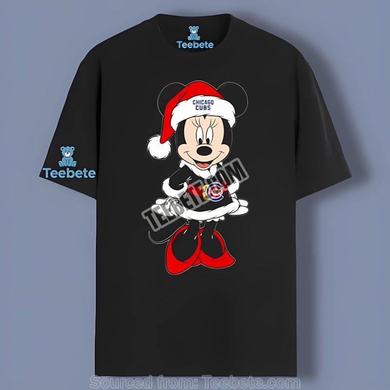 Minnie Mouse Chicago Cubs Christmas Cotton Shirt