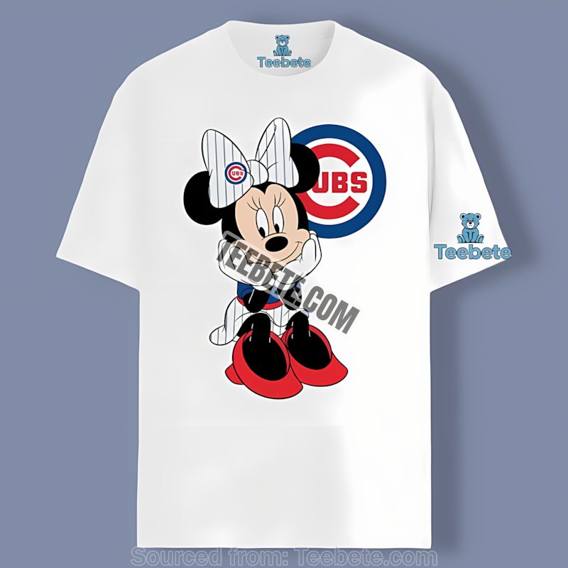 Minnie Mouse Chicago Cubs Cute Baseball Trendy Shirt