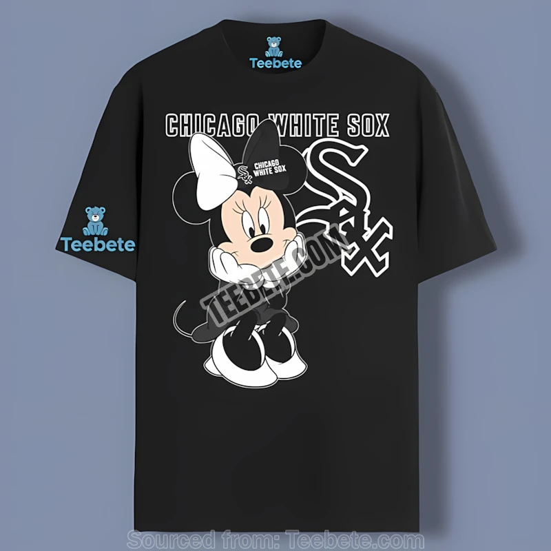 Minnie Mouse Chicago White Sox Cute Cotton Shirt
