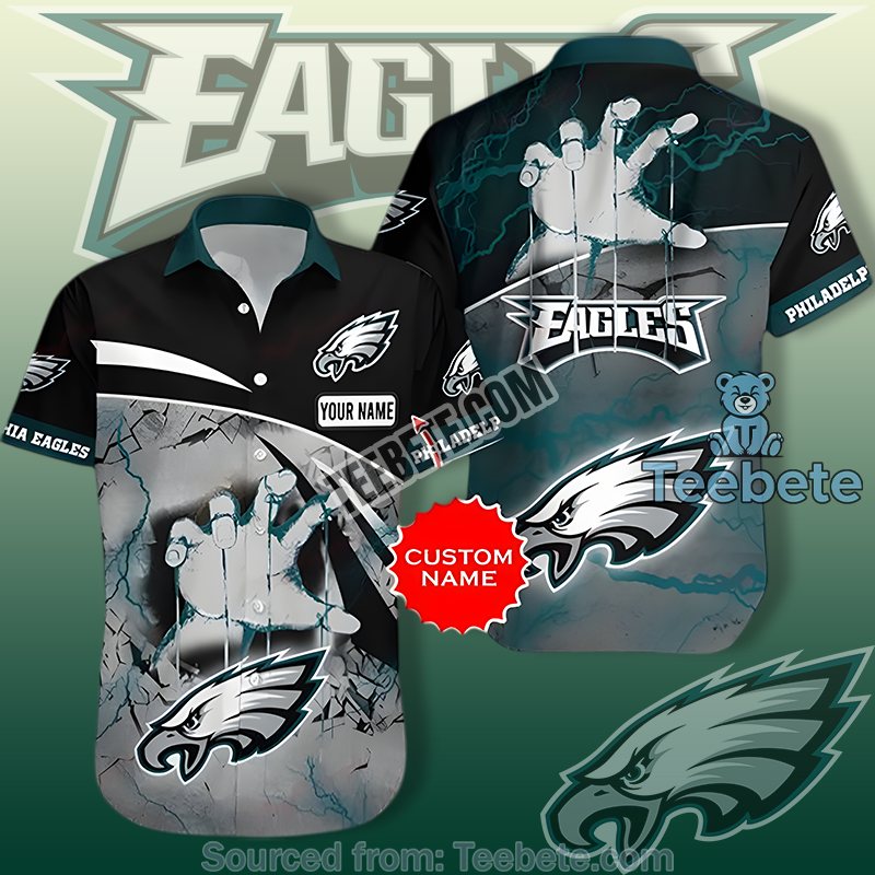 Philadelphia Eagles Green Aloha Shirts Mens For Personalized Game Day Style
