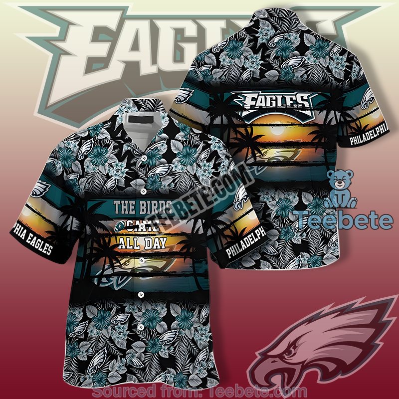 Philadelphia Eagles Green Best Hawaiian Shirts With Game All Day Summer Theme
