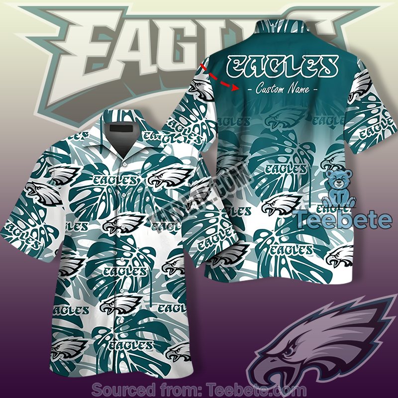 Philadelphia Eagles Green Cute Hawaiian Shirts With Mickey And Minnie Halloween