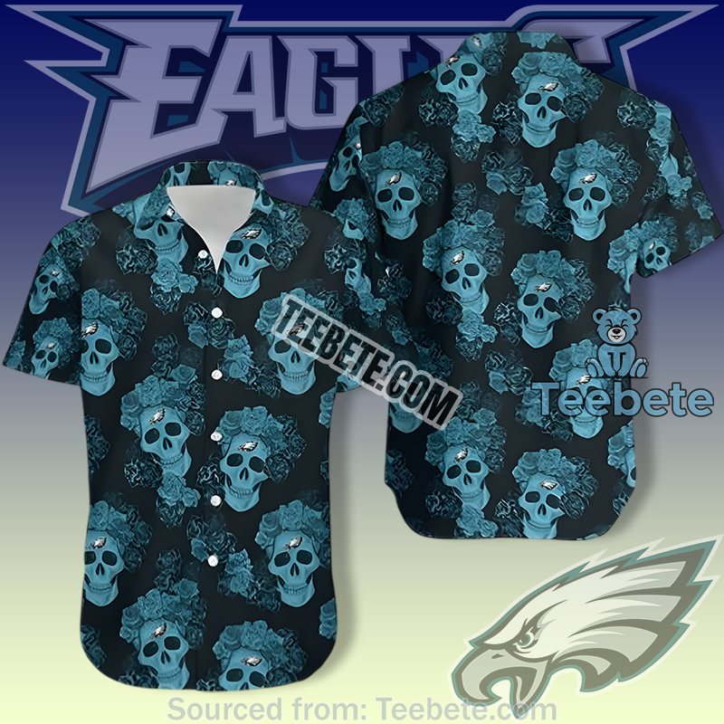 Philadelphia Eagles Green Funny Hawaiian Shirts With Summer Vibes Theme