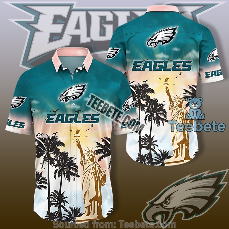 Philadelphia Eagles Green Hawaiian Shirt Day Featuring Summer Style Design