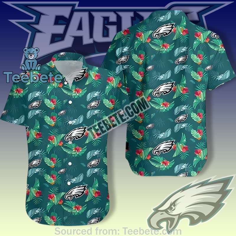 Philadelphia Eagles Green Hawaiian Shirt Day With Personalized St Patricks Theme