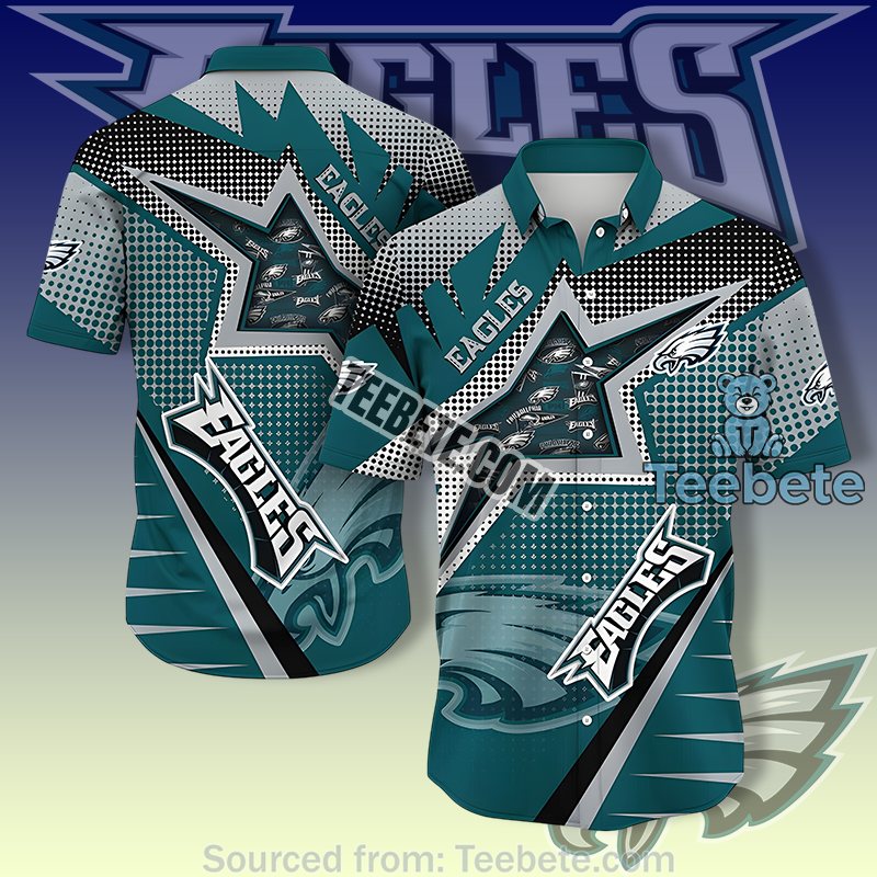 Philadelphia Eagles Green Nice Hawaiian Shirts Featuring Mickey Mouse Design