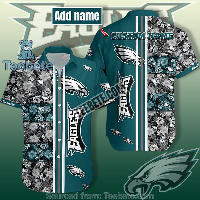 Philadelphia Eagles Green Quality Hawaiian Shirts For Personalized Beach Summer