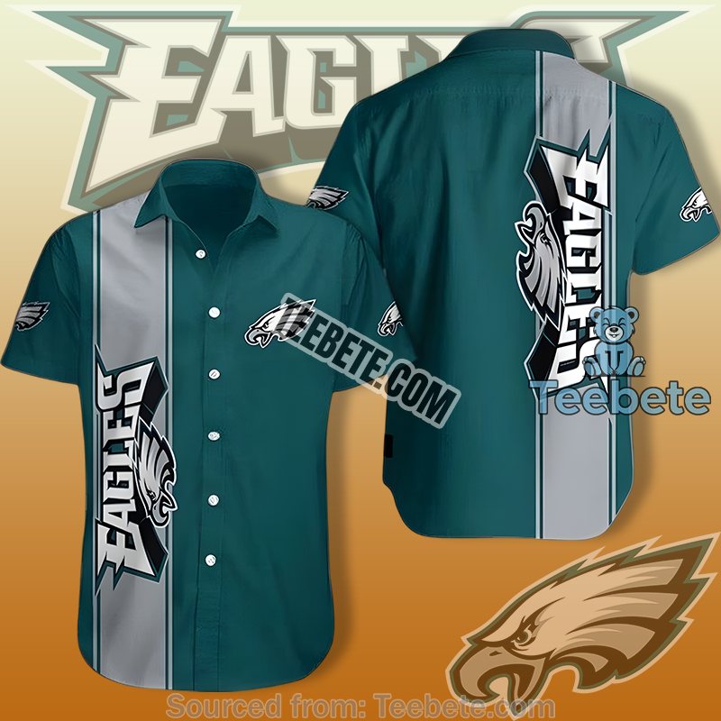 Philadelphia Eagles Green Retro Hawaiian Shirts For Beach Party Style