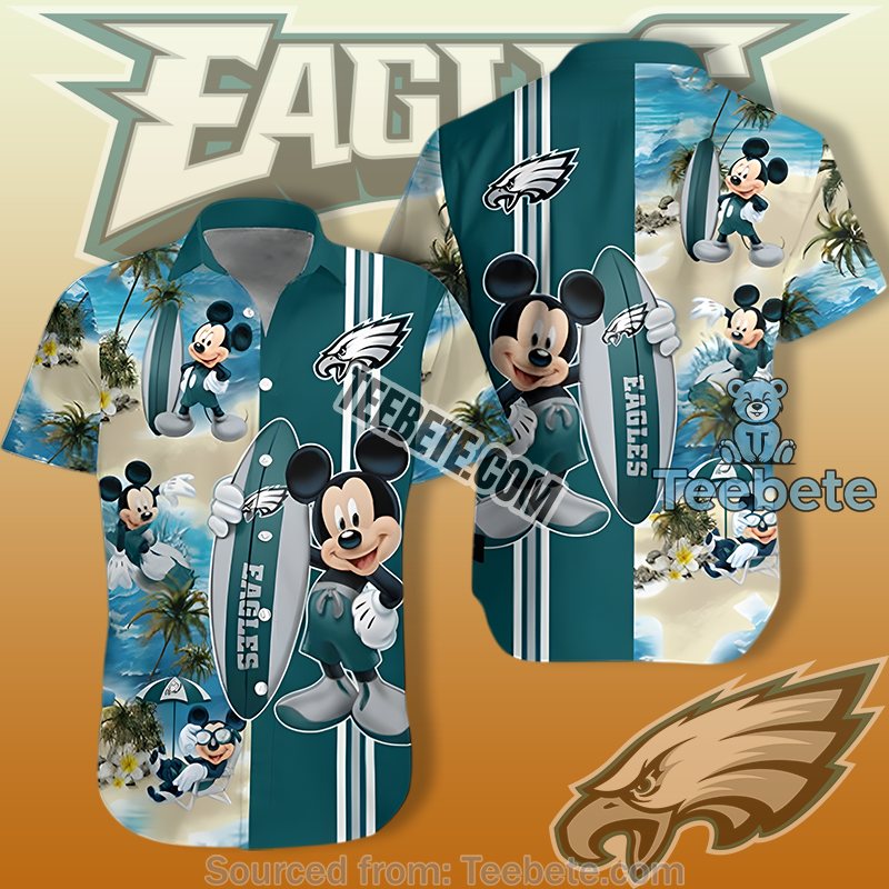 Philadelphia Eagles Green Vintage Aloha Shirts For Summer Lovers