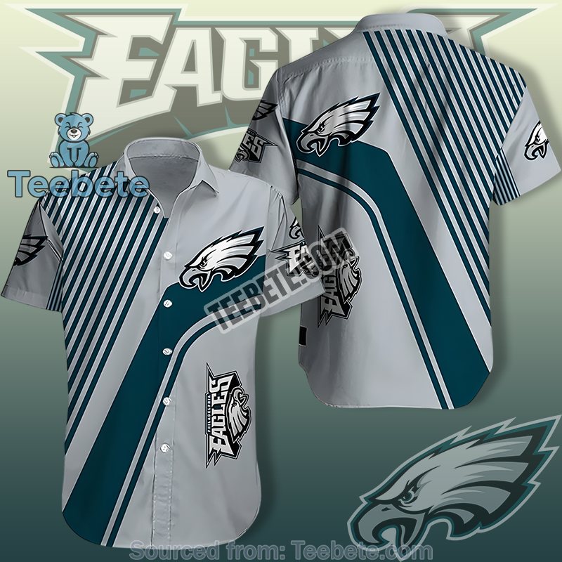 Philadelphia Eagles Grey Luxury Hawaiian Shirts As Sport Gift Ideas