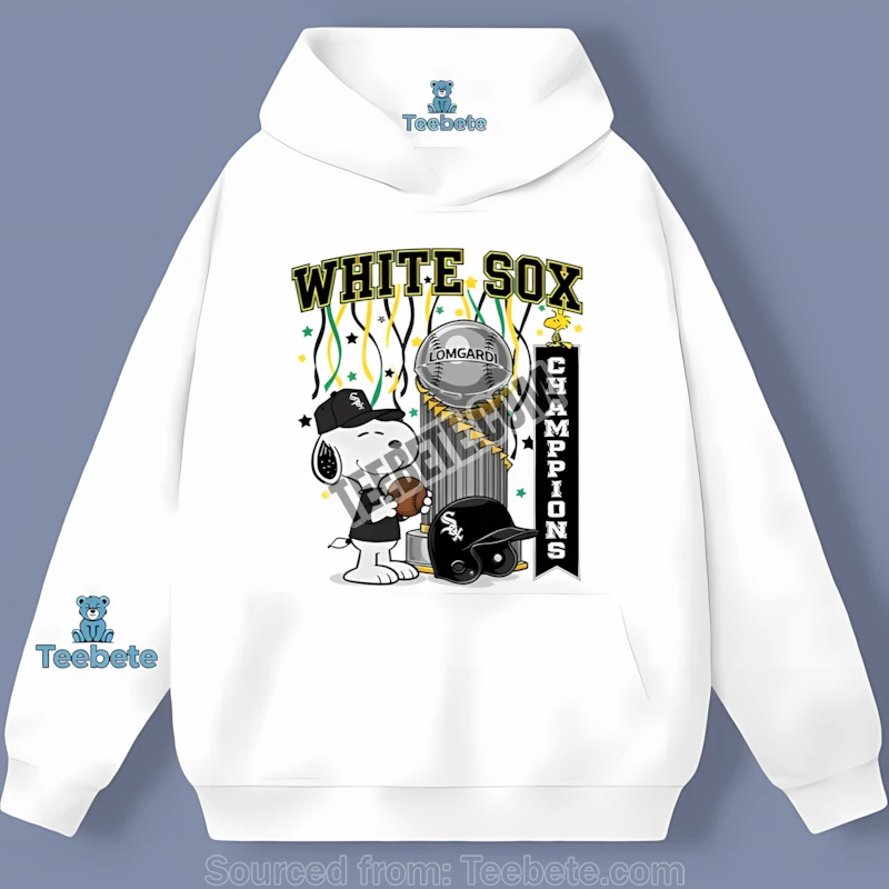 Snoopy Chicago White Sox Champions Celebration Retro Hoodie Snoopy Chicago White Sox Champions Celebration Retro Hoodie