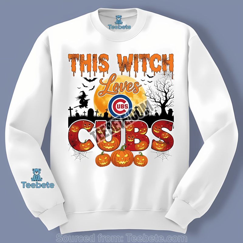 This Witch Loves Chicago Cubs Halloween Color Long Sleeve This Witch Loves Chicago Cubs Halloween Color Long Sleeve