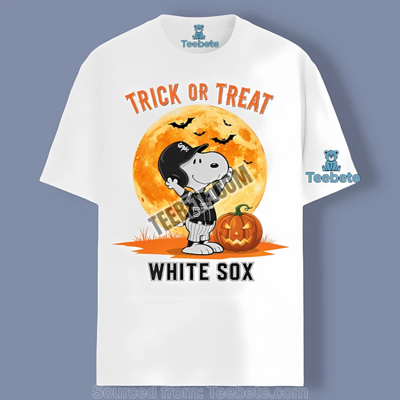 Trick Or Treat Chicago White Sox Halloween Snoopy Cotton Shirt