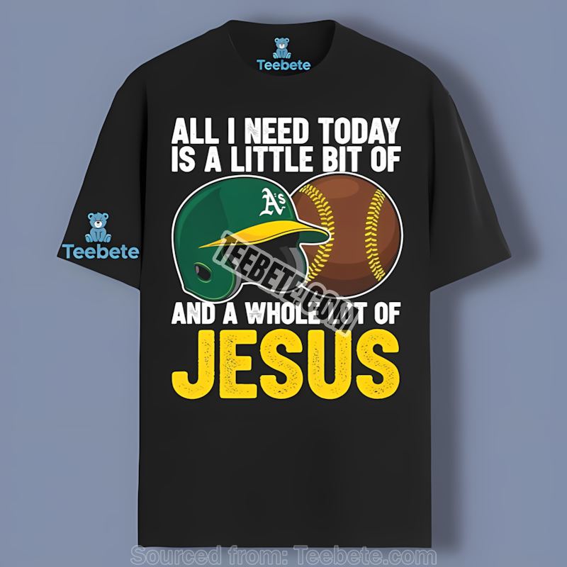 Baseball And Jesus Oakland Athletics Cotton Shirt