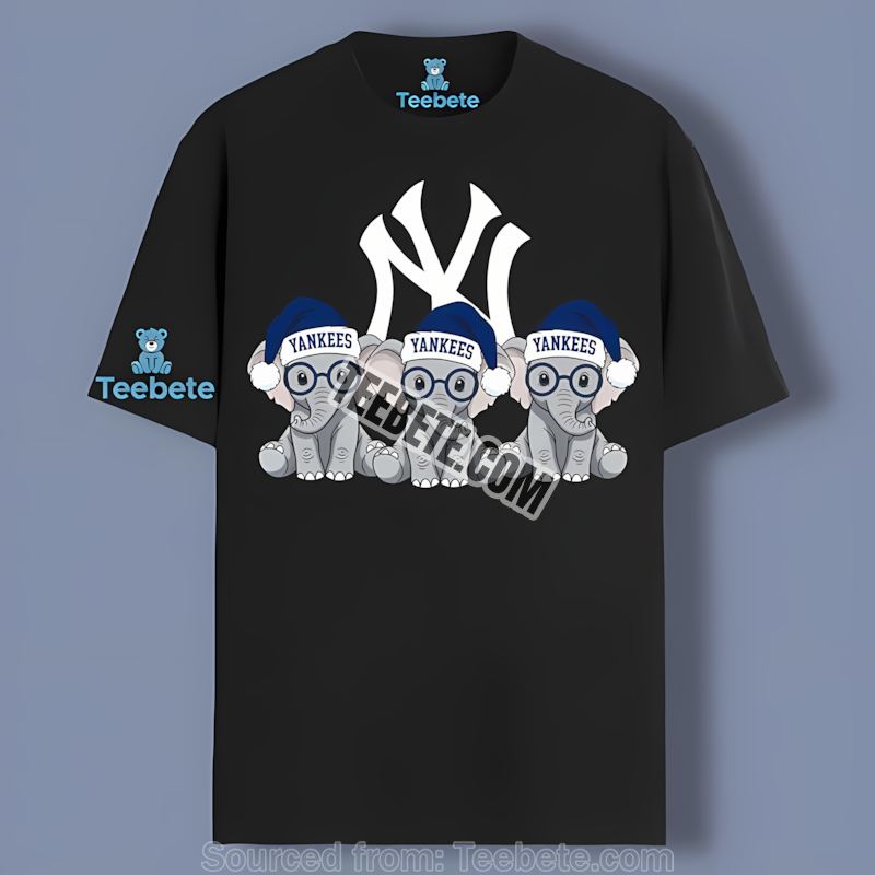 Christmas Elephants New York Yankees Color Shirt Holiday Wear