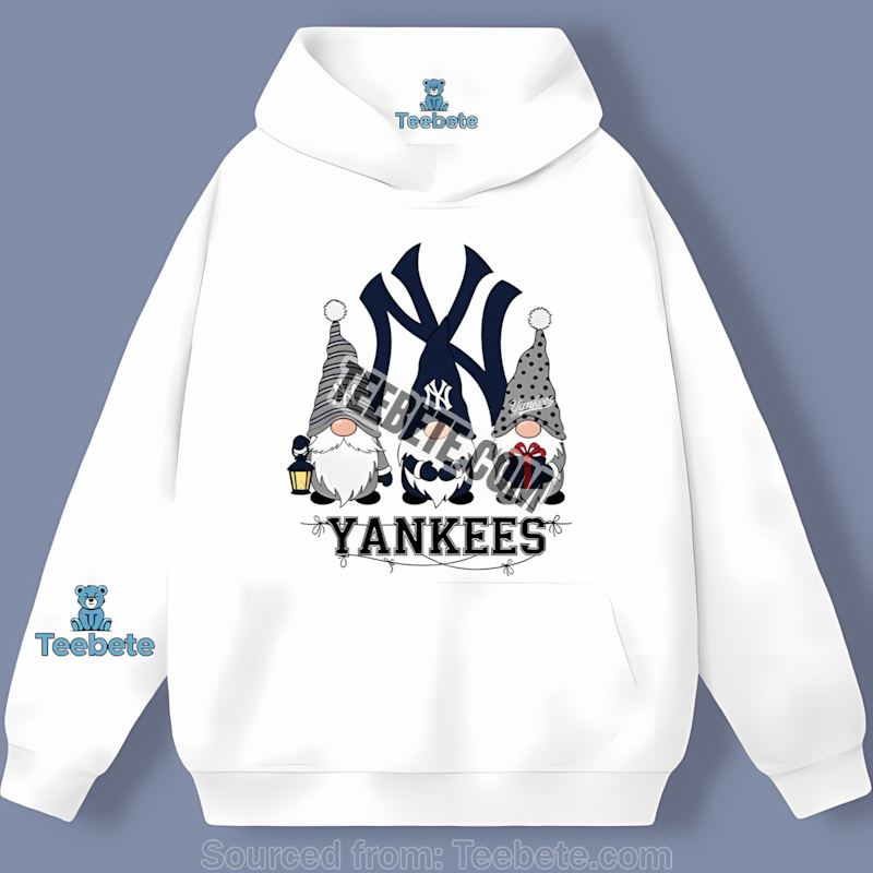 Christmas Gnomes New York Yankees Trendy Hoodie Holiday Season Christmas Gnomes New York Yankees Trendy Hoodie Holiday Season