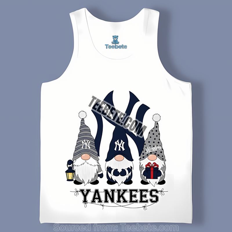Christmas Gnomes New York Yankees Trendy Tanktop Holiday Season Christmas Gnomes New York Yankees Trendy Tanktop Holiday Season