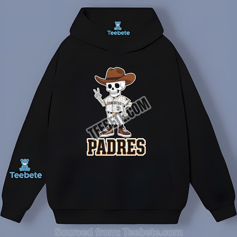Classic San Diego Padres Skeleton Cowboy Adults Hoodie Classic San Diego Padres Skeleton Cowboy Adults Hoodie