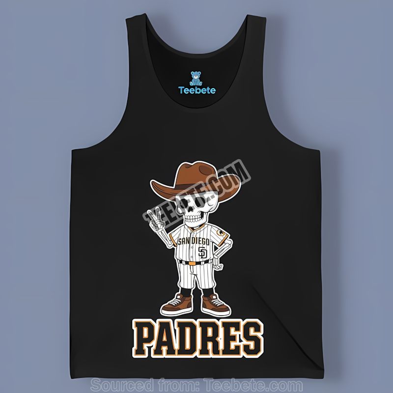 Classic San Diego Padres Skeleton Cowboy Adults Tanktop Classic San Diego Padres Skeleton Cowboy Adults Tanktop