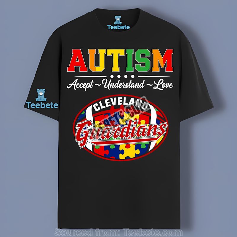Cleveland Guardians Autism Awareness Love Unisex Shirt