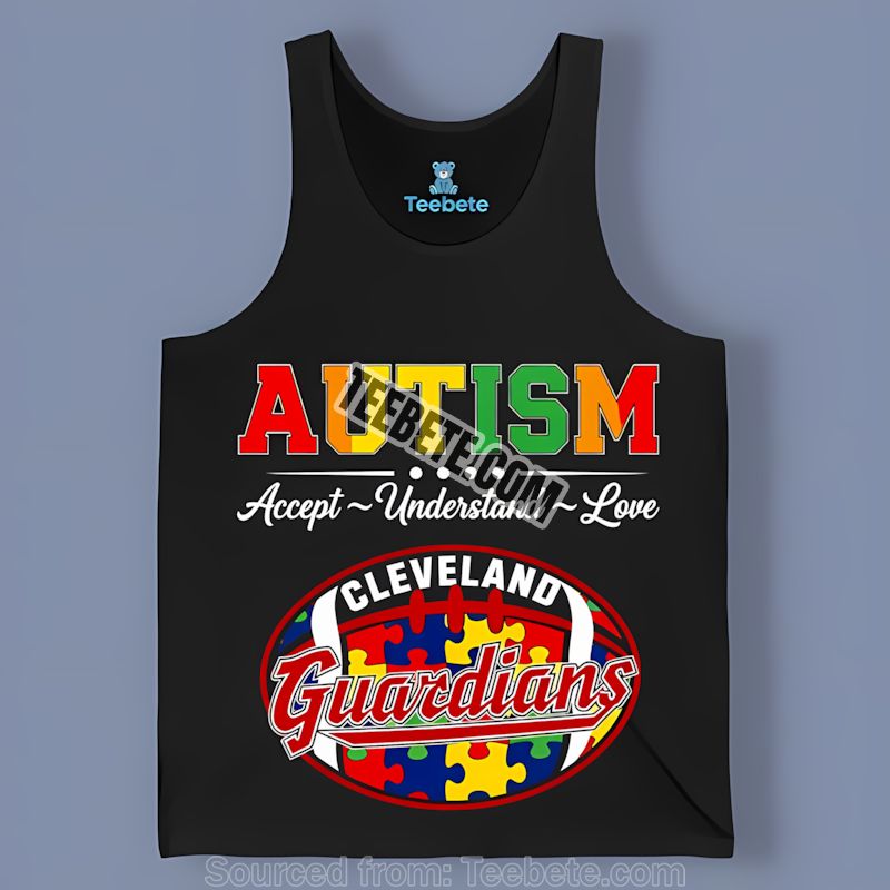 Cleveland Guardians Autism Awareness Love Unisex Tanktop Cleveland Guardians Autism Awareness Love Unisex Tanktop
