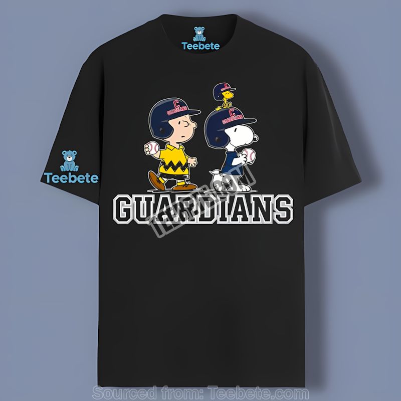 Cleveland Guardians Charlie Brown Snoopy Together Shirt
