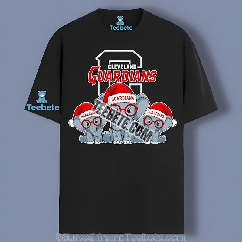 Cleveland Guardians Christmas Elephants Colorful Shirt