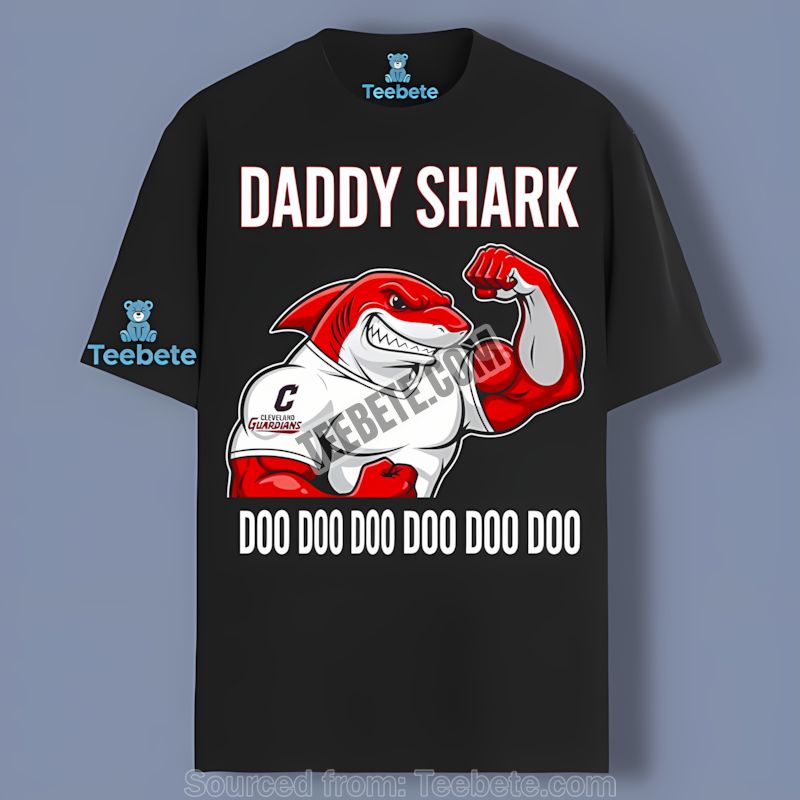 Cleveland Guardians Daddy Shark Family Shirt