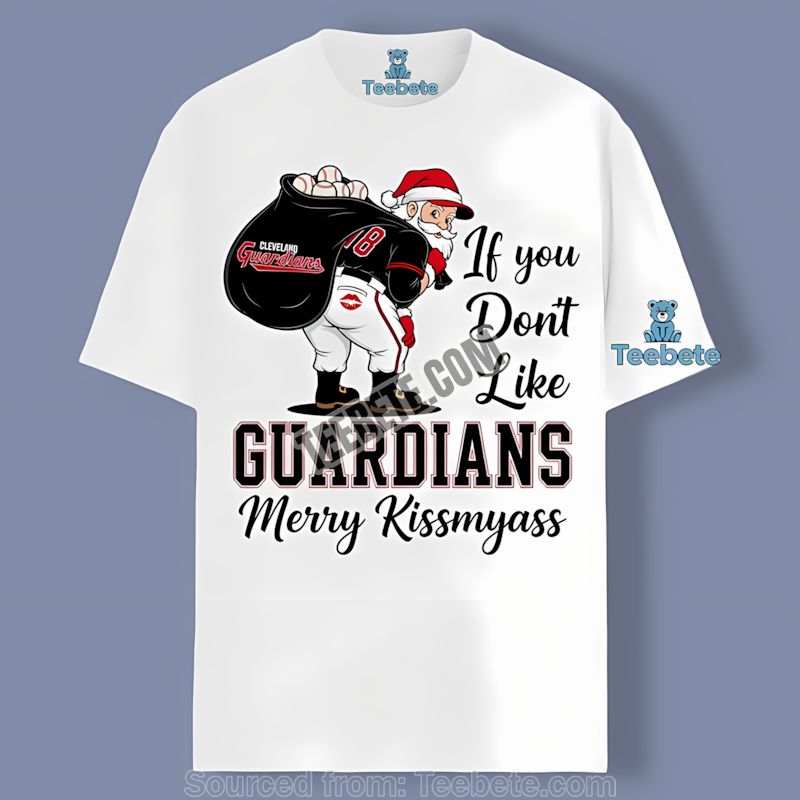 Cleveland Guardians Funny Santa Merry Kissmyass Shirt