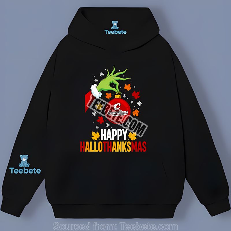 Cleveland Guardians Happy Hallothanksmas Cotton Hoodie Cleveland Guardians Happy Hallothanksmas Cotton Hoodie