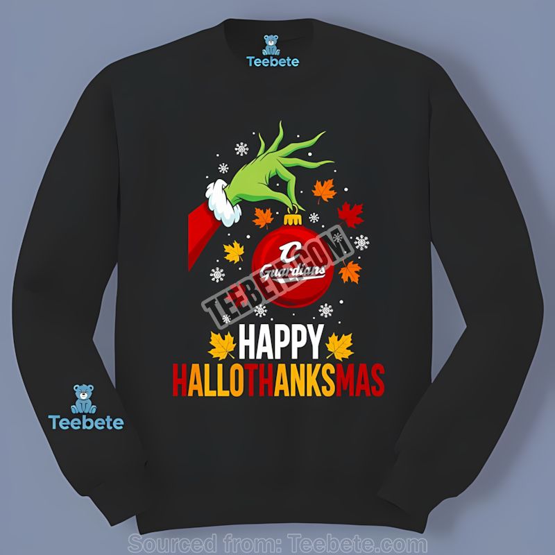 Cleveland Guardians Happy Hallothanksmas Cotton Long Sleeve Cleveland Guardians Happy Hallothanksmas Cotton Long Sleeve