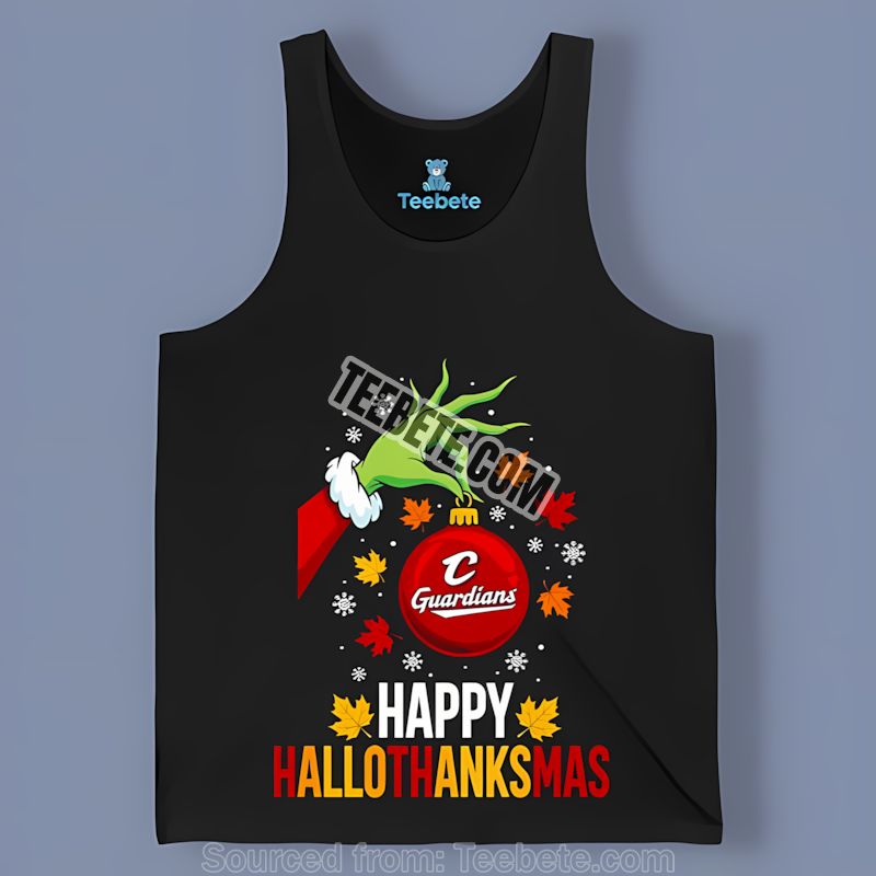 Cleveland Guardians Happy Hallothanksmas Cotton Tanktop Cleveland Guardians Happy Hallothanksmas Cotton Tanktop
