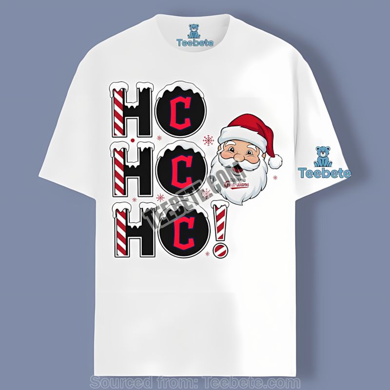 Cleveland Guardians Ho Ho Ho Santa Christmas Shirt
