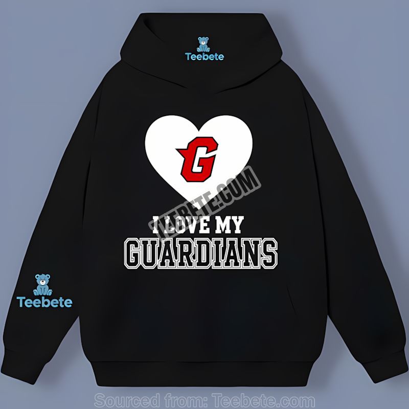 Cleveland Guardians I Love My Guardians Heart Hoodie Cleveland Guardians I Love My Guardians Heart Hoodie